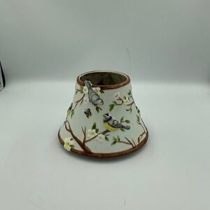 Yankee Candle Lamp Shade Holder Topper Birds Blossoms Butterflies